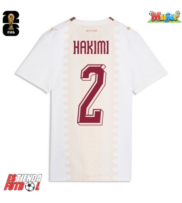 Marruecos Achraf Hakimi #2 Segunda Equipación Mujer Mundial 2026 Manga Corta